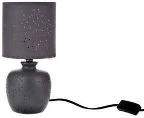 Keramická stolná lampa Galaxy, tm. sivá, 13 x 26,5 x 13 cm