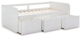 Biela detská posteľ s úložným priestorom 90x190 cm Abbott – Marckeric