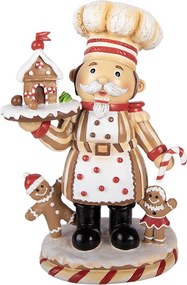 Dekoratívna figurína kuchára s perníčkami – 18*13*27 cm