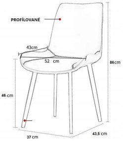 Sammer Jedálenská stolička v hnedej farbe z ekokože LR800 Lord ekokoža hneda