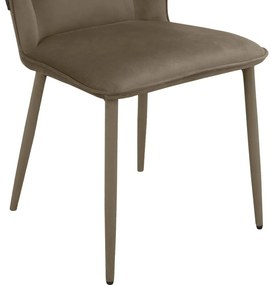 Hnedé zamatové jedálenské stoličky v súprave 2 ks Wilma – Støraa