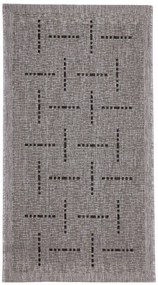 Devos Caby (DC Carpets), Kusový koberec FLOORLUX Silver / Black 20008 Spoltex – na von aj na doma, 120x170, šedá, chodba / predsieň