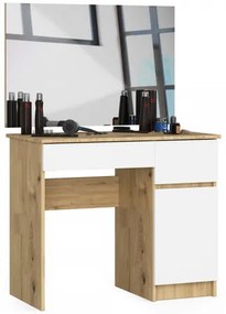 Toaletný stolík P-2/SL 900x600 pravá - dub artisan/biela