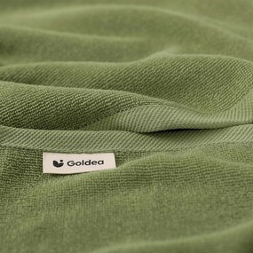 Goldea bavlnený froté uterák / osuška soft bez bordúry – olivový 50 x 100 cm