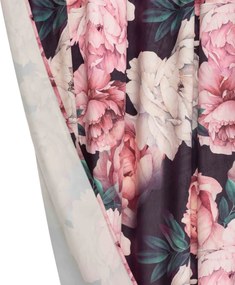 Záves s riasiacou páskou PEONY VELVET DARK 140x270 cm