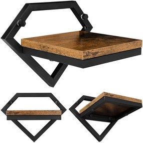 Nástenný stojan na kvety DORON RUSTIC čierny