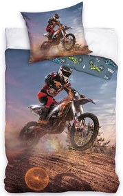 TipTrade Bavlnené obliečky 140x200 + 70x90 cm - Motokrosové preteky v púšti