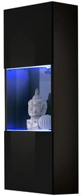 Vitrína malý Fly 22+Sklo čierna