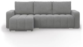 Rohová rozkladacia sedačka ABRIELLE ľavá, sivá