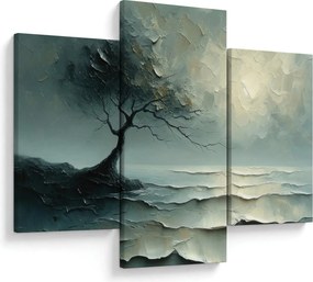 Obraz - Olejomaľba stromu s oceánom (90x60 cm)