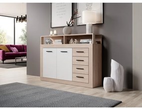 Komoda RUNA dub sonoma/biela