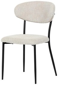 Jídelní židle, béžová, látka bouclé, CT-W1021 CRM2