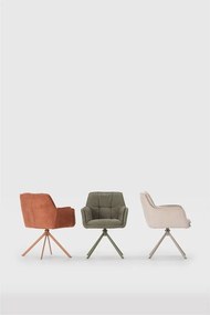 Zelené čalúnené jedálenské kreslá v súprave 2 ks Keiko – Marckeric