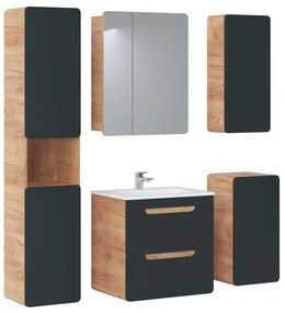 Komplet nábytku S umývadlom Aruba Cosmos 60 cm - Dub Artisan / čierny mat