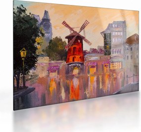 Sklenený obraz - Moulin rouge, Paríž, Francúzsko (70x50 cm)