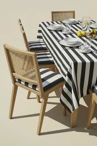 Záhradný obrus STRIPES grafitový Rozmer: 140x200 cm