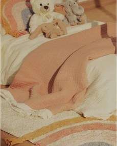 Mušelínová detská deka v lososovej farbe 130x170 cm Nafine – Kave Home