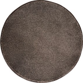 Kusový koberec Laguna LUX čokoláda kruh, 200x200 (priemer) kruh, hnedá, obývacia izba, Vopi