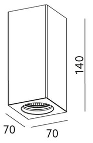 KOBI Stropné bodové osvetlenie VENICE, biele, 140mm