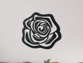 drevko Vyrezávaný obraz Ruža Rozmer obrazu: 32,5 x 35 cm, Farba dekorácie: Čierna