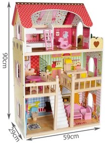 Drevený domček pre bábiky Kruzzel D11252