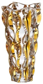 KRIŠTÁĽOVÁ VÁZA BOHEMIA SAMBA OPERA GOLD 305MM
