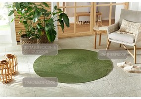 Zelený okrúhly vonkajší koberec ø 200 cm - NORTHRUGS