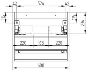 Mereo Aira, kúpeľňová skrinka 61 cm, Multidecor, Orech Dijon prírodný, MER-CN790SODP1