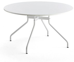 Stôl AROUND, Ø 1300 mm, biela, biela
