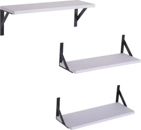 Súprava 3 kusov políc Lamezia, biela%