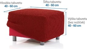 Super strečové poťahy NIAGARA tehlová taburetka (40 - 60 cm)