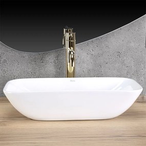 Rea Maria, umývadlo na dosku 520x380x115 mm, biela lesklá, REA-U6980