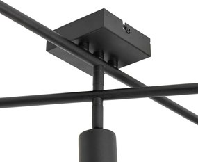 Moderné bodové svetlo čierne 5-žiarovkové - Facil