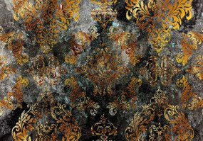 Fototapeta - Zlatohnedý motív - betón (254x184 cm)