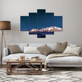 Obraz hôr a nočnej oblohy (150x105 cm)