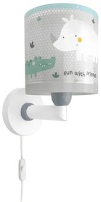 Dalber 60629 - Detské nástenné svietidlo RHICO AND CROCO 1xE27/15W/230V