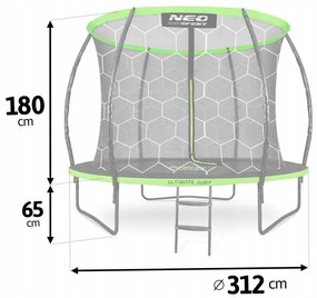 Záhradná trampolína, profilovaná, 312cm | Neo-Sport