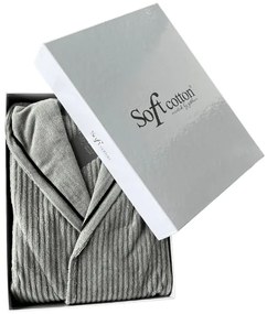 Soft Cotton Unisex župan STRIPE s kapucňou