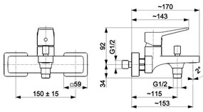 KFA Armatura 4524-010-44 - Vaňová batéria MALAGA biela