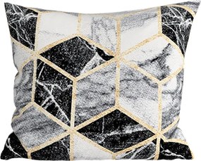 Bavlnená obliečka na vankúš ATHENA POLY 45x45 cm, čierna