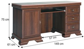 Pracovný stôl KORA KB, Samoa King