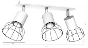 Bodové svietidlo DANTE 3xGU10/25W/230V biela/lesklý chróm