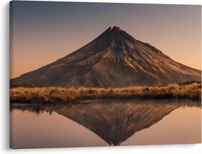 Obraz odrazu hory Taranaki, Nový Zéland (70x50 cm)