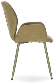 Zelené čalúnené jedálenské kreslá v súprave 2 ks Ansu – Marckeric