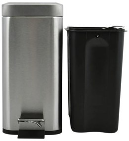 Nášľapný oceľový odpadkový kôš v matne striebornej farbe 5 l Erik – Spirella