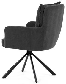 BONTEC Jedálenská stolička, sivá, menčestrová látka, HC-X1128 GREY2 Farba: Šedá