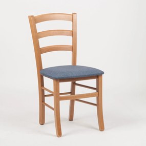 Stima stolička PAYSANE s čalúneným sedákom Vyberte odtieň ->: Dub, Vyberte látku ->: LUX Jeans 33