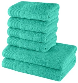 Sada 6 kusov bavlnených osušiek a uterákov Bella svetlozelená EMI