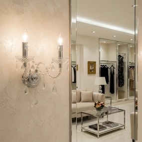 Toolight Toolight, nástenné svietidlo 2xE14, EBT017-2W, priahľadná, OSW-01232