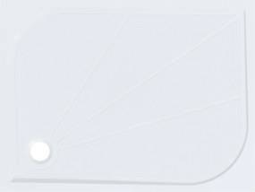 Sprchová vanička obdĺžniková SAT Limnew 100x80 cm liaty mramor LIMNEW10080